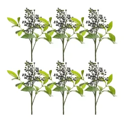 Blueberry Foliage Sprays, Set of 6