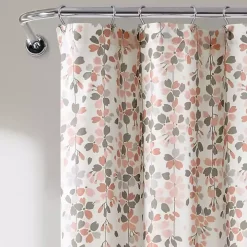 Blush and Gray Weeping Flower Shower Curtain