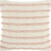 Blush Woven Knotted Stripes Throw Pillow