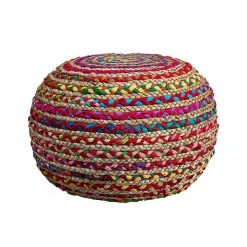 Boho Beauty Braided Pouf