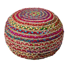 Boho Beauty Braided Pouf