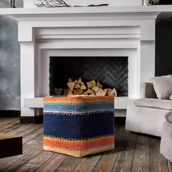 Boho Turkish Stripe Ultra-Soft Pouf