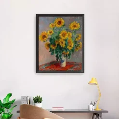 Bouquet of Sunflowers Framed Canvas Art Print