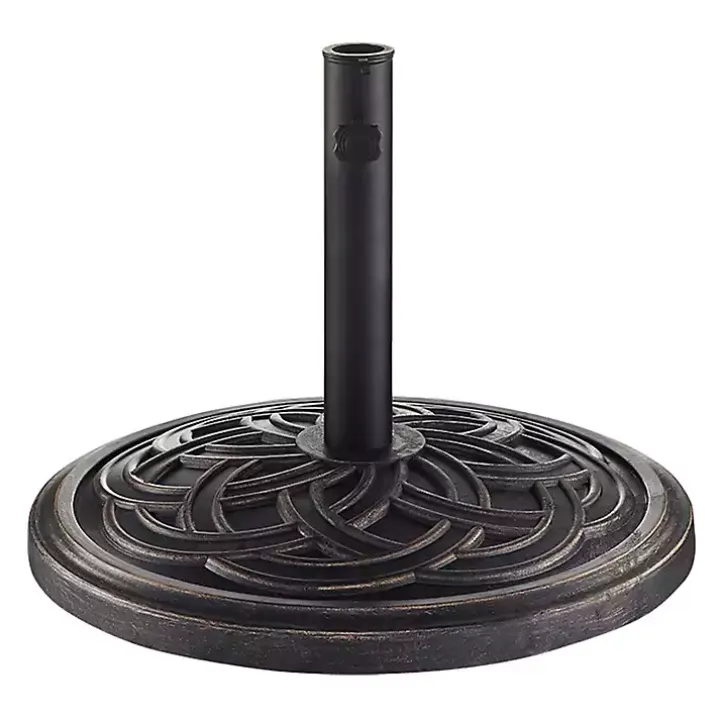 Bronze Medallion Round Umbrella Base