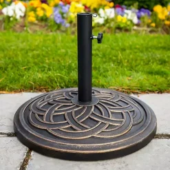 Bronze Medallion Round Umbrella Base