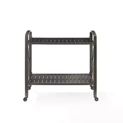 Bronze Metal 2-Tier Outdoor Bar Cart