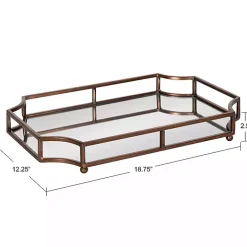 Bronze Scalloped Reflective Tray