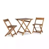 Brown Acacia Wood 3-pc. Bistro Set