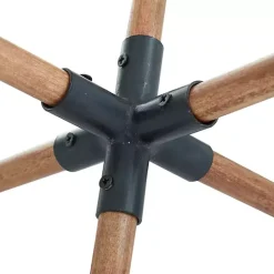 Brown and Black Wood Abstract Sculptures, Set of 2