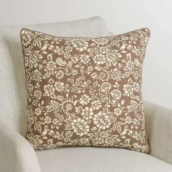 Brown Fall Floral Pillow