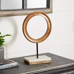 Brown Mango Wood Abstract Sculpture