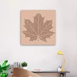 Brown Maple Leaf Giclee Canvas Art Print