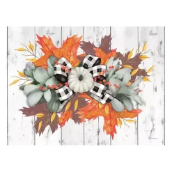 Buffalo Check Pumpkin Swag Canvas Art Print