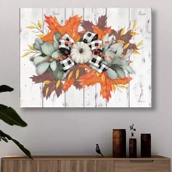 Buffalo Check Pumpkin Swag Canvas Art Print