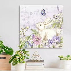 Bunny Butterfly Trail II Canvas Art Print