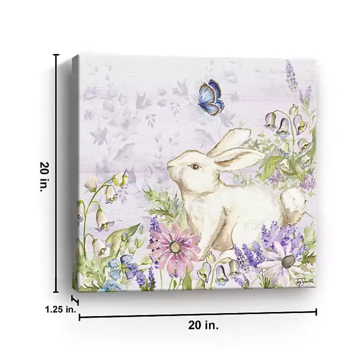 Bunny Butterfly Trail II Canvas Art Print
