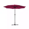 Burgundy 9 ft. Hand Crank Tilt Umbrella