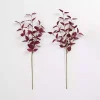 Burgundy Leaves Stems, Set of 2