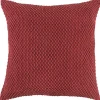 Burgundy Woven Nubby Pillow
