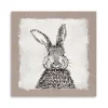 Burlap Bunny Drawing Canvas Art Print