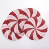 Candy Cane Christmas Chargers, Set of 4