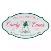 Candy Canes Metal Wall Plaque