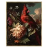 Cardinal Floral Dutch Framed Canvas Art Print