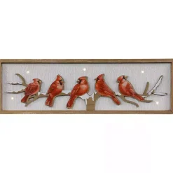 Cardinals on Branch Christmas Wall Plaque