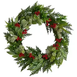Cedar and Eucalyptus Berry Wreath