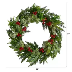 Cedar and Eucalyptus Berry Wreath