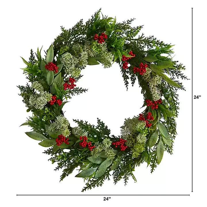 Cedar and Eucalyptus Berry Wreath
