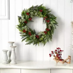 Cedar and Eucalyptus Berry Wreath