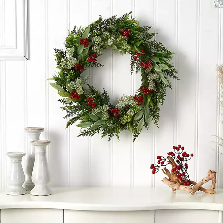 Cedar and Eucalyptus Berry Wreath
