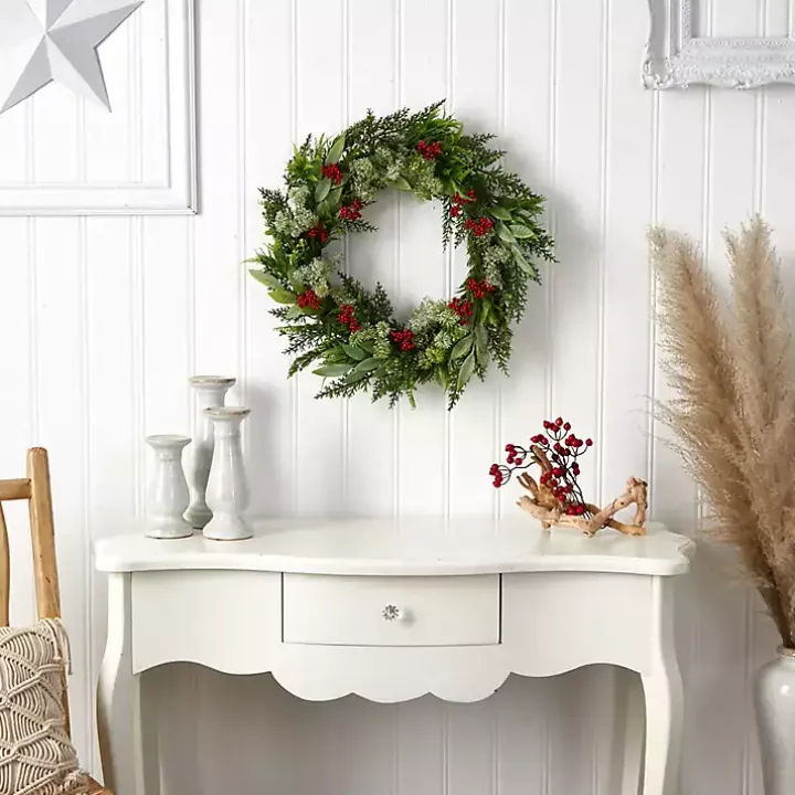 Cedar and Eucalyptus Berry Wreath