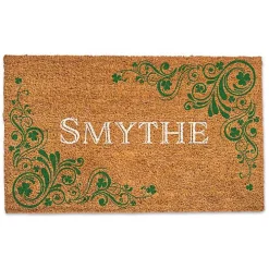 Celtic Clovers Personalized Coir Doormat