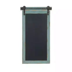 Cerulean Blue Distressed Blackboard Wall Plaque