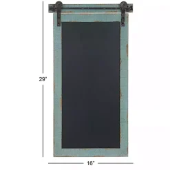 Cerulean Blue Distressed Blackboard Wall Plaque