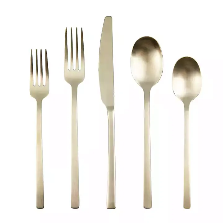 Champagne Gold Glimmer 20-pc. Flatware Set