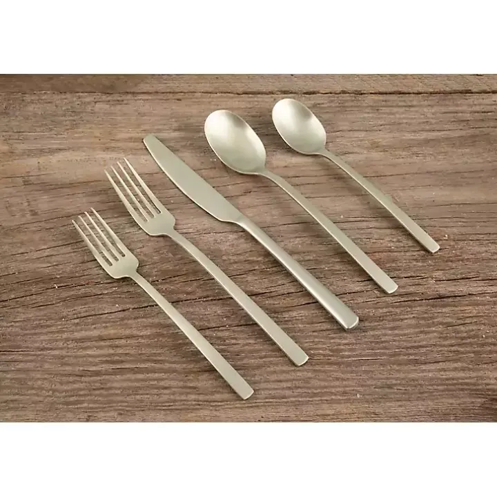 Champagne Gold Glimmer 20-pc. Flatware Set