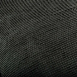 Charcoal Velvet Corduroy Flange Throw Pillow