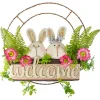 Cheerful Bunny Welcome Easter Wreath