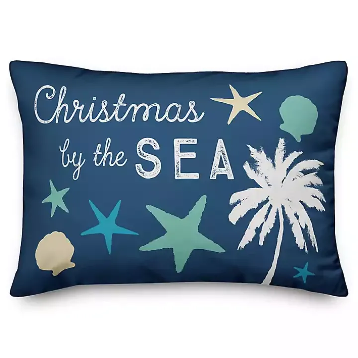 Christmas by the Sea Accent Pillow