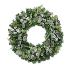 Christmas Eucalyptus Pine Mix Pre-Lit Wreath