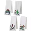 Christmas Gnomes Tea Towels, Set of 4