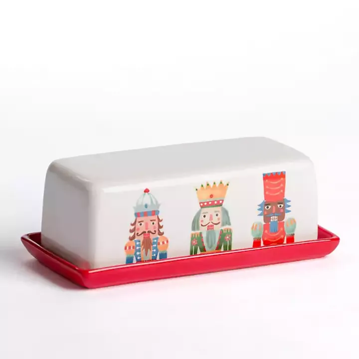 Christmas Nutcracker Butter Dish