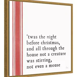 Christmas Quote Left Stripe Canvas Wall Plaque