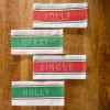 Christmas Sentiment Kitchen Towels, Set of 4