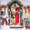 Christmas Spirit Decorated Home Canvas Art Print