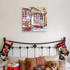 Christmas Toy Shop Storefront Canvas Art Print