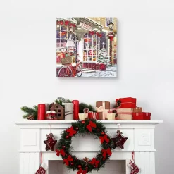 Christmas Toy Shop Storefront Canvas Art Print